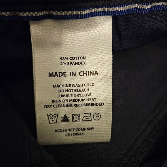 Footjoy‎ Men's 33/32 Navy 1857 Sueded Cotton Twill 5 Pocket Pant NWT - Picture 6 of 8